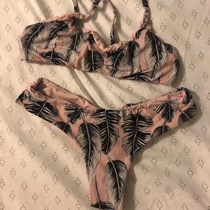 San Lorenzo size L feather print bikini